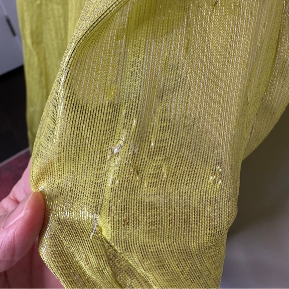 ALICE + OLIVIA Milan One Shoulder Gathered Metallic Yellow‎ Gown Size 2 NWT Gala - Picture 11 of 16